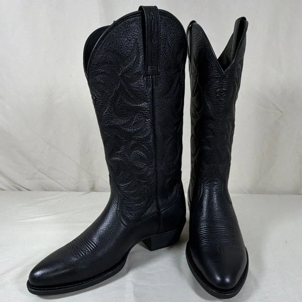 Ariat Mens Western Cowboy Heritage Boots Black Leather US 11.5D MPN 10002218 NIB